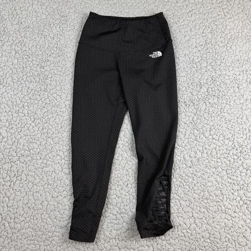 The North Face Leggings Womens Black Small Polka Dot Lace Ankle Athleisure